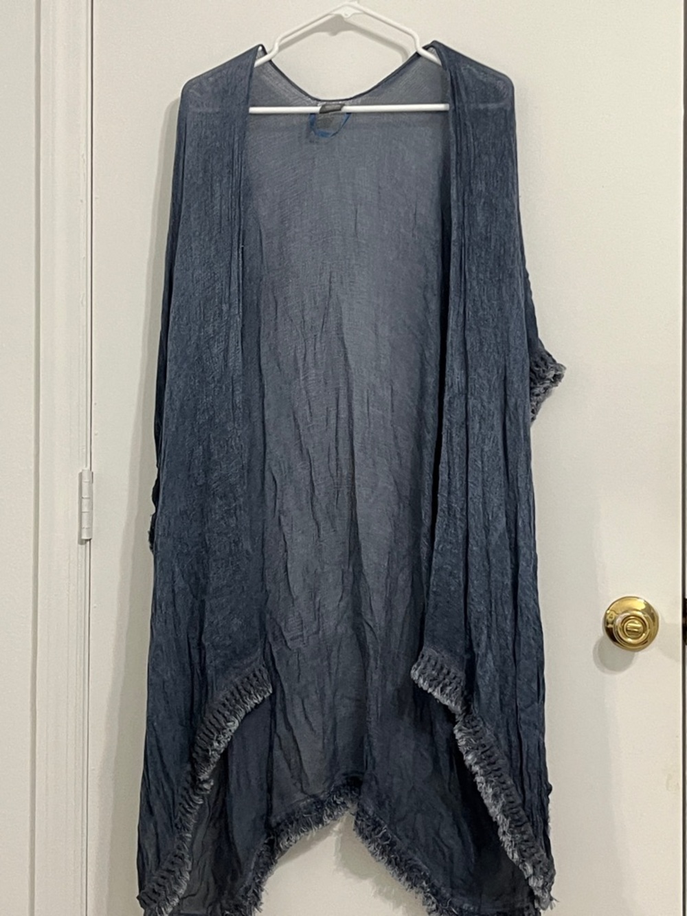 Vince Camuto Textured Open-Weave Cardigan in Slate